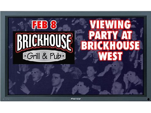FEB 8, Viewing Party at Brickhouse