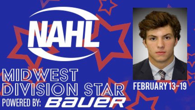 Cassidy named Midwest Division Star of the Week